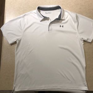 Under Armour Mens 2XL white gray polo